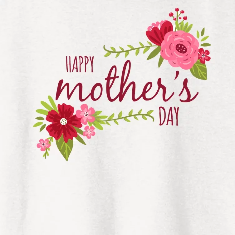 Happy Mother's Day Flower Women's Crop Top Tee