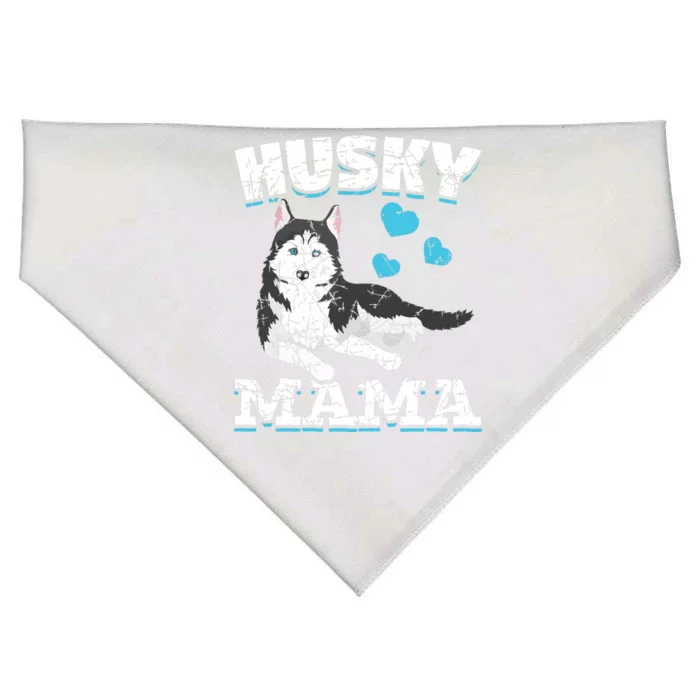 Husky Mama Dog Lover Animal Pet Mom Mama Siberian Husky USA-Made Doggie Bandana