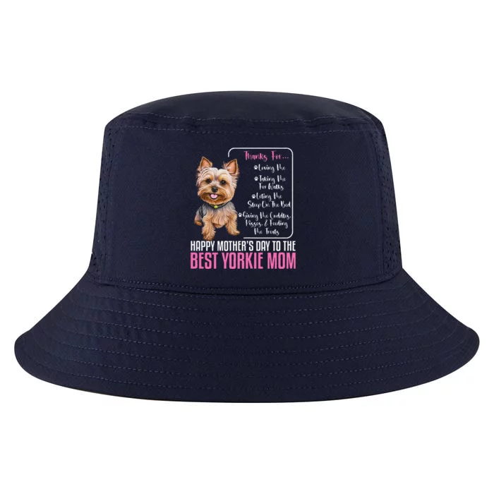 Happy MotherS Day To The Best Yorkie Mom Cool Comfort Performance Bucket Hat