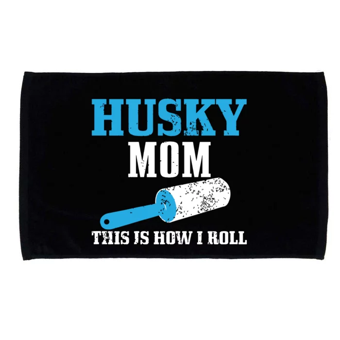 Husky Mom Dog Hair Funny Siberian Husky Mama Microfiber Hand Towel