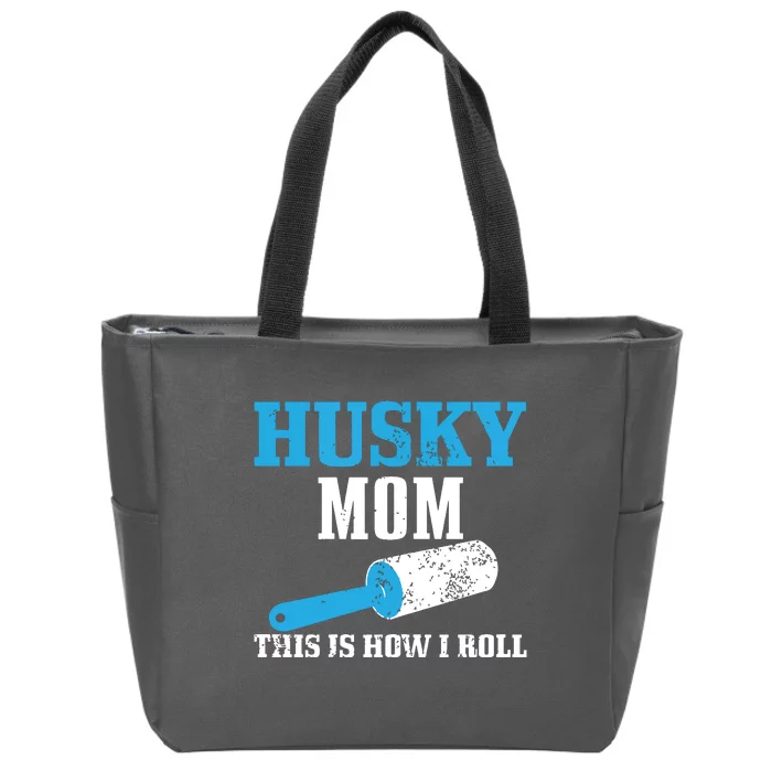 Husky Mom Dog Hair Funny Siberian Husky Mama Zip Tote Bag