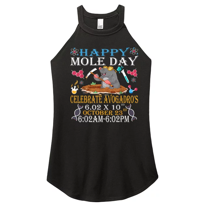 Happy Mole Day Celebrate AvogadroS Mole 6.02 X 10 October Women’s Perfect Tri Rocker Tank