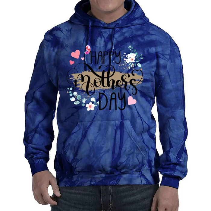 Happy Mothers Day 2024 Cute Floral For Women Mom Grandma Tie Dye Hoodie