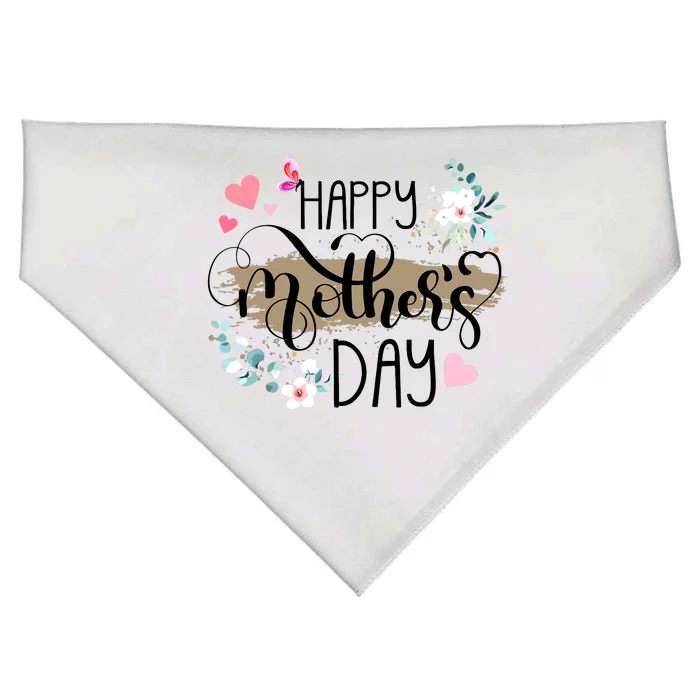 Happy Mothers Day 2024 Cute Floral For Women Mom Grandma USA-Made Doggie Bandana