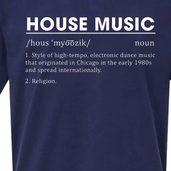 House Music Definition Electronic Dance Music Sueded Cloud Jersey T-Shirt