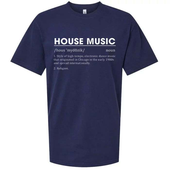 House Music Definition Electronic Dance Music Sueded Cloud Jersey T-Shirt