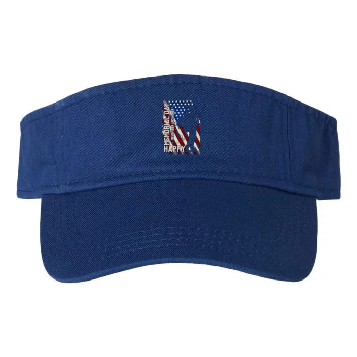 Happy Memorial Day Remember And Honer Funny Gift Cute Gift Valucap Bio-Washed Visor