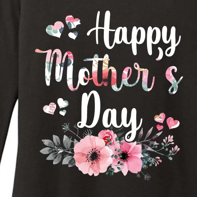 Happy Mother's Day Floral Cute Gift For Mom Womens CVC Long Sleeve Shirt