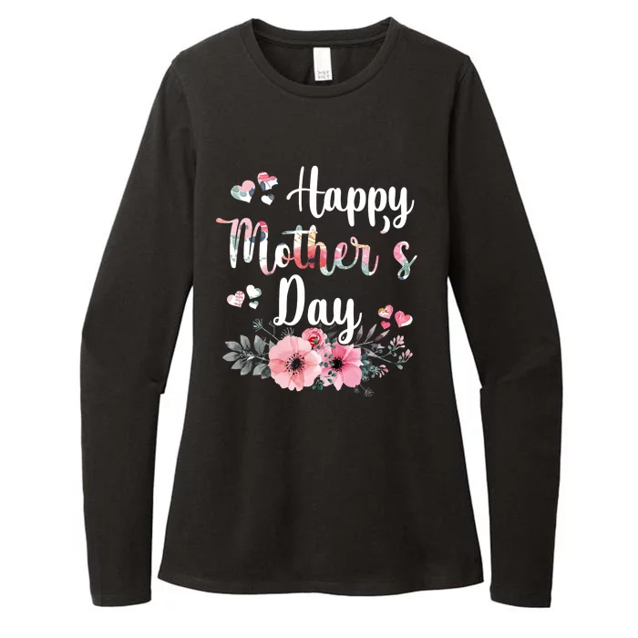 Happy Mother's Day Floral Cute Gift For Mom Womens CVC Long Sleeve Shirt