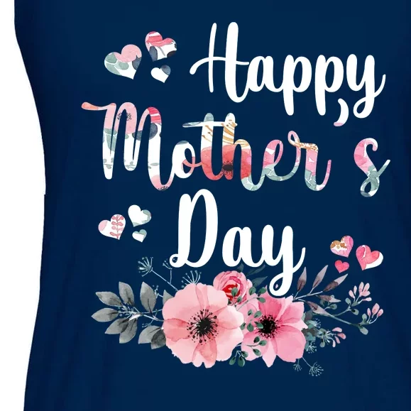 Happy Mother's Day Floral Cute Gift For Mom Ladies Essential Flowy Tank