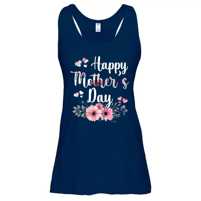 Happy Mother's Day Floral Cute Gift For Mom Ladies Essential Flowy Tank