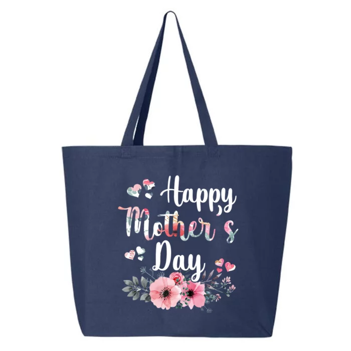 Happy Mother's Day Floral Cute Gift For Mom 25L Jumbo Tote