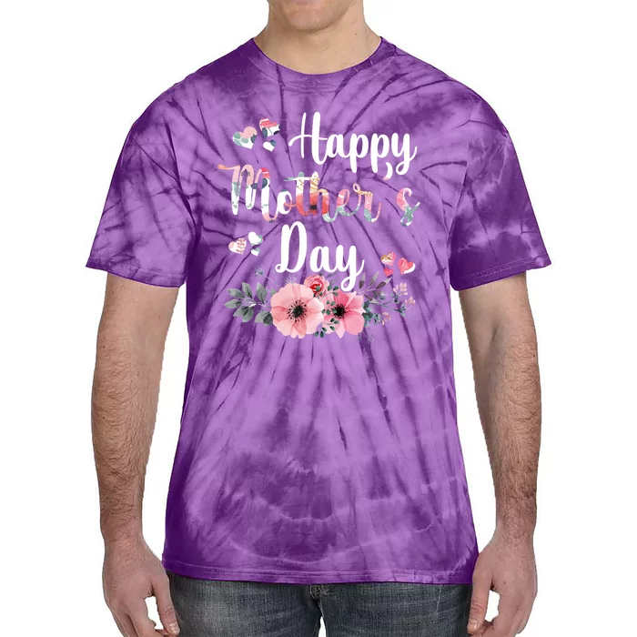 Happy Mother's Day Floral Cute Gift For Mom Tie-Dye T-Shirt