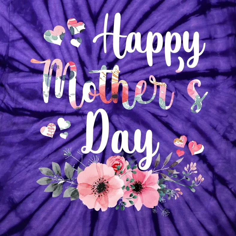 Happy Mother's Day Floral Cute Gift For Mom Tie-Dye T-Shirt