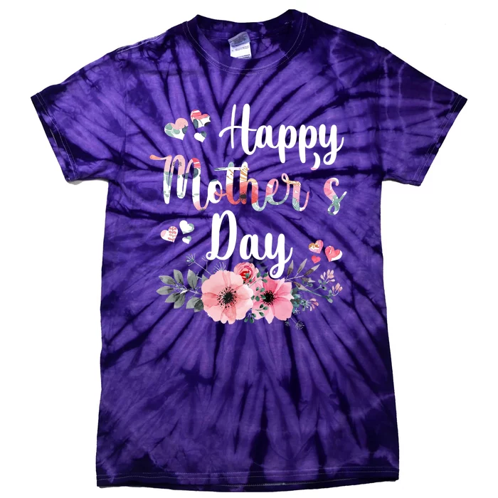 Happy Mother's Day Floral Cute Gift For Mom Tie-Dye T-Shirt