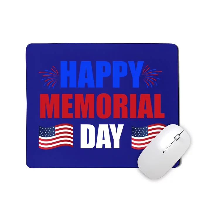 Happy Memorial Day Usa Flag Patriotic Independence Day Gift Mousepad