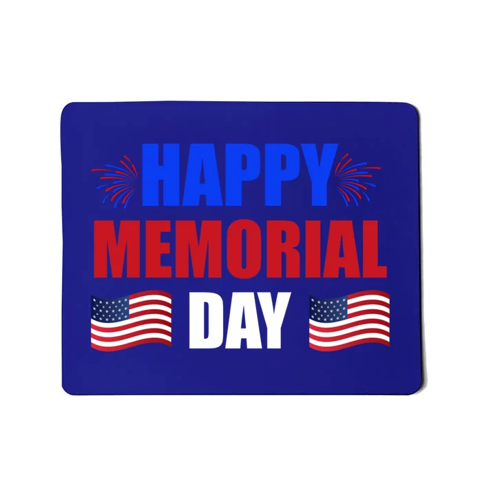 Happy Memorial Day Usa Flag Patriotic Independence Day Gift Mousepad