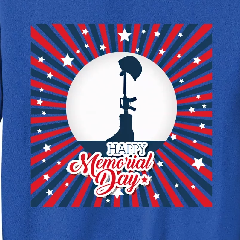 Happy Memorial Day Usa Patriotic Flag Gift Tall Sweatshirt