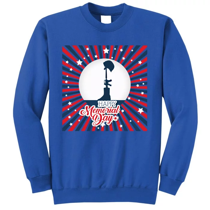 Happy Memorial Day Usa Patriotic Flag Gift Tall Sweatshirt