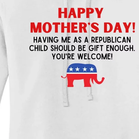 Happy Mothers Day Republican Child Funny Women's Pullover Hoodie