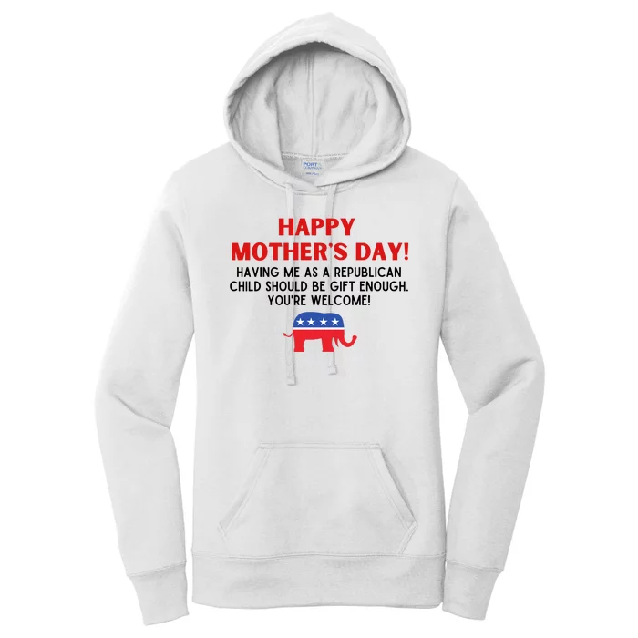 Happy Mothers Day Republican Child Funny Women's Pullover Hoodie