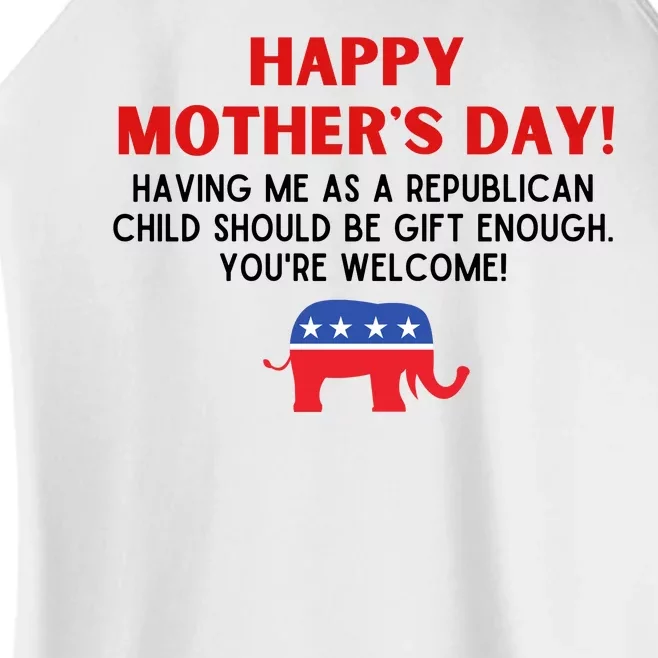 Happy Mothers Day Republican Child Funny Women’s Perfect Tri Rocker Tank