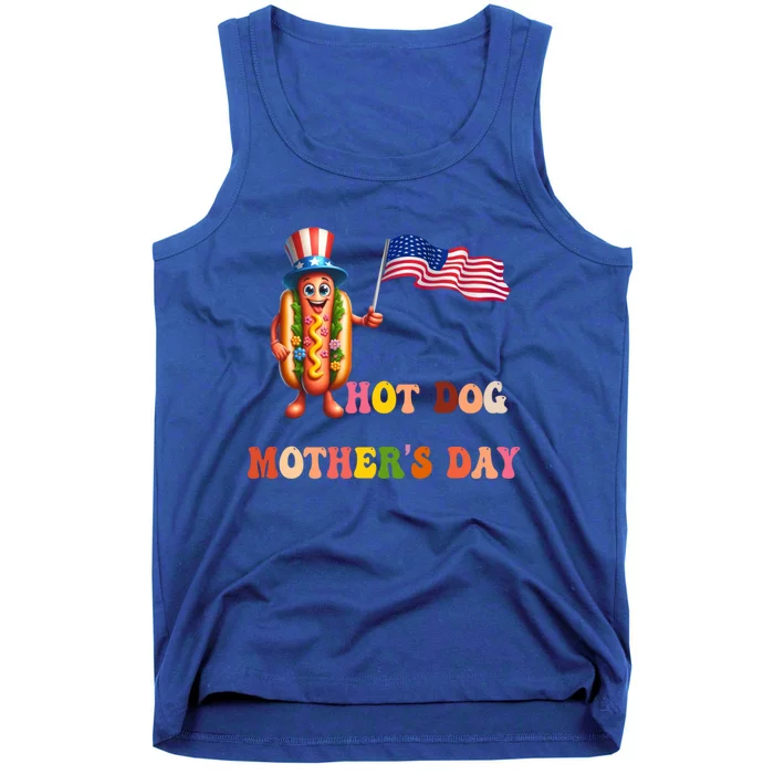 Happy MotherS Day Hot Dog With Funny American Flag Hotdog Gift Tank Top