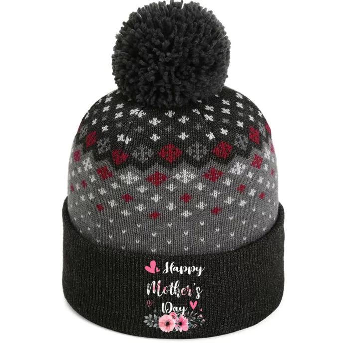 Happy MotherS Day 2024 Cute Floral Grandma The Baniff Cuffed Pom Beanie