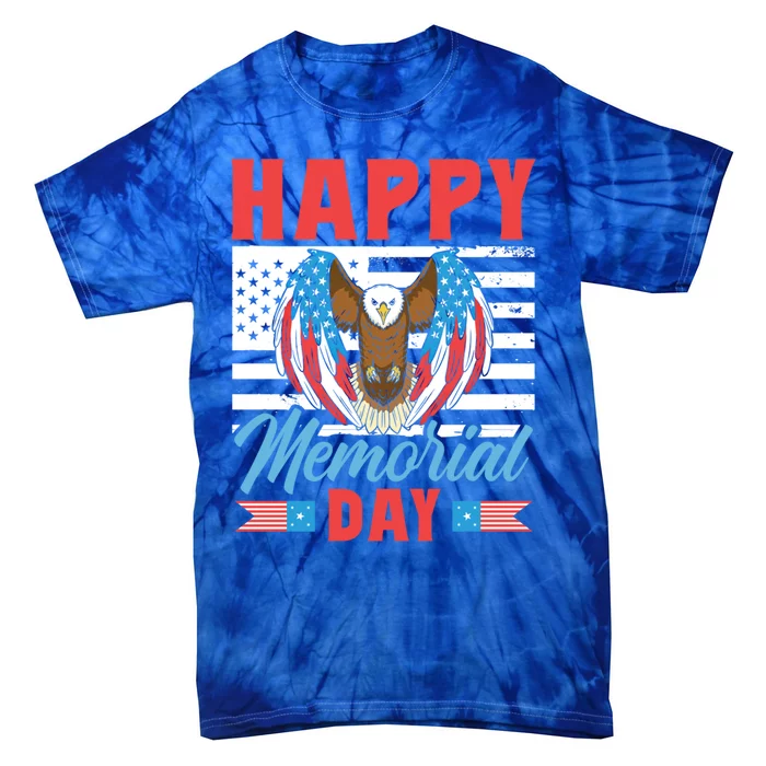 Happy Memorial Day Remembrance Military Veteran Combat Cool Gift Tie-Dye T-Shirt