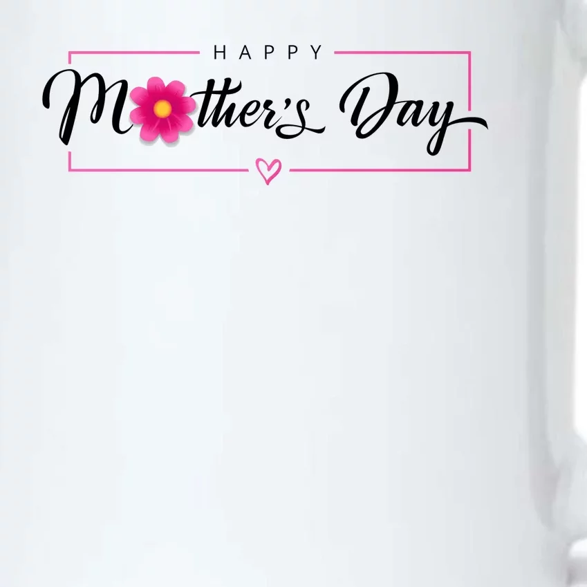 Happy Mothers Day Flower Gift Black Color Changing Mug