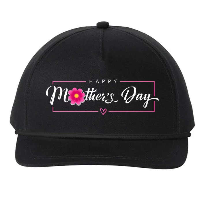 Happy Mothers Day Flower Gift Snapback Five-Panel Rope Hat