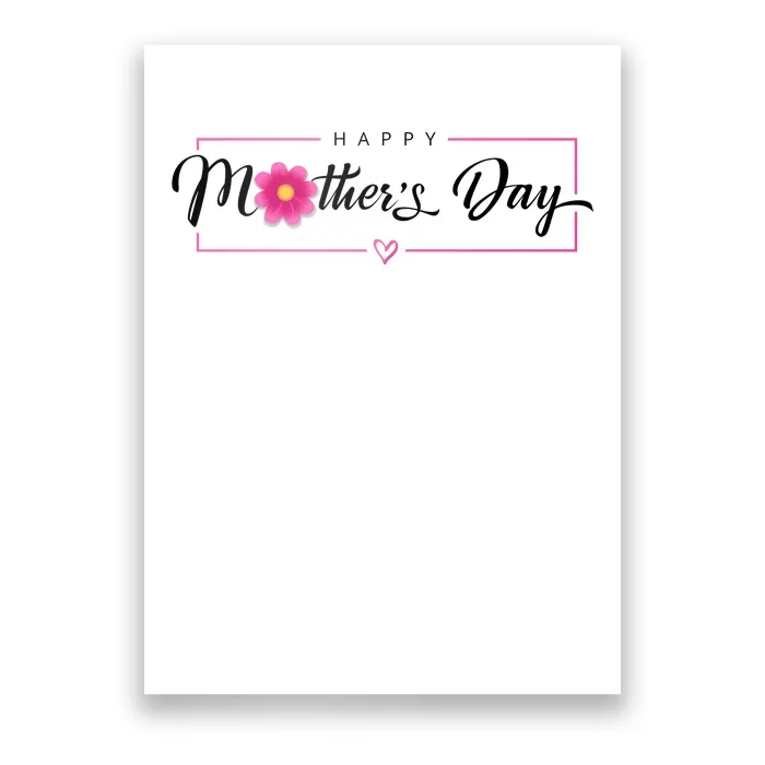 Happy Mothers Day Flower Gift Poster