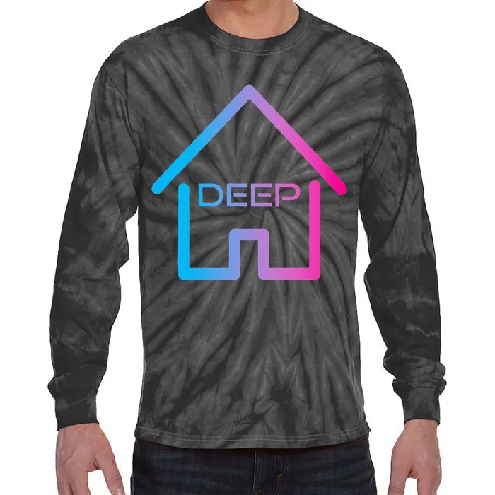 House Music Deep House EDM Rave Festival Tie-Dye Long Sleeve Shirt