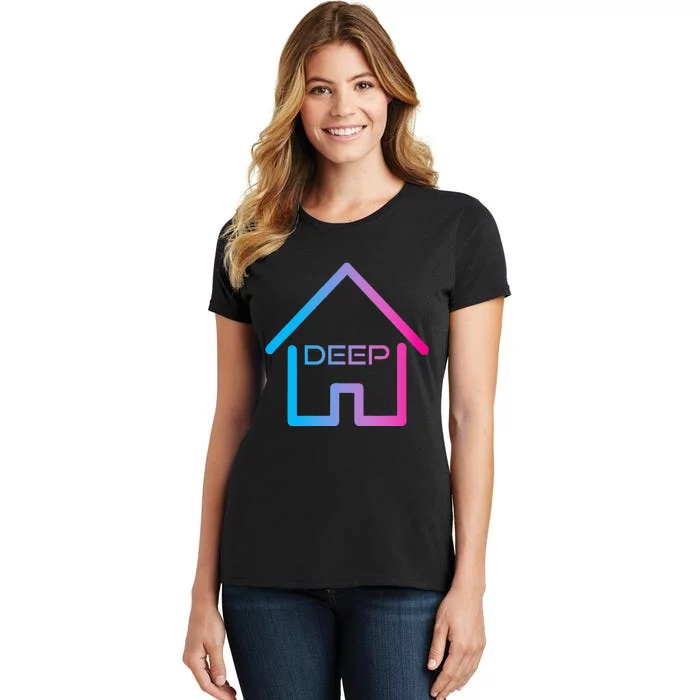 House Music Deep House EDM Rave Festival Women's T-Shirt