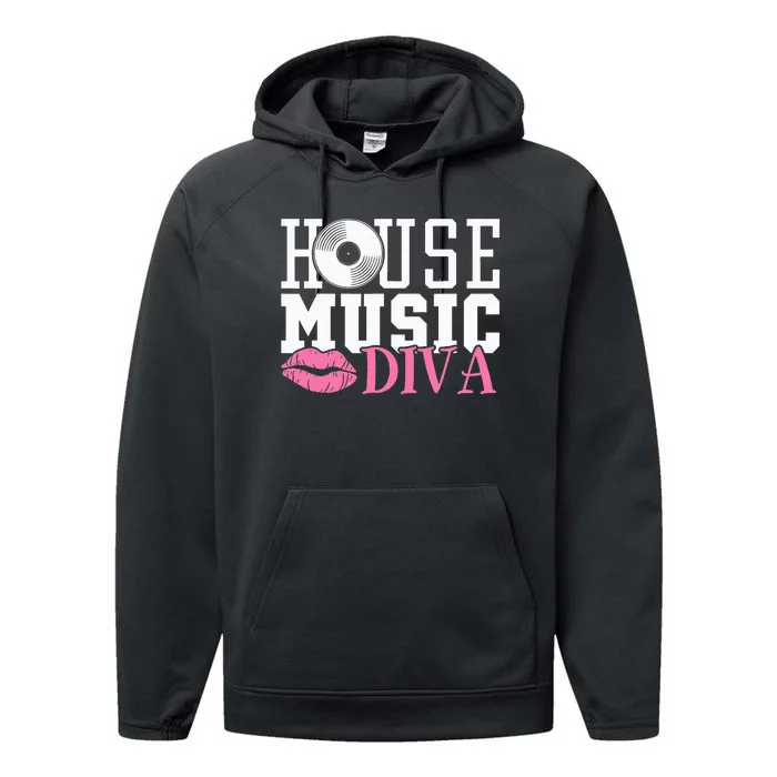 House Music Diva DJ EDM Rave Music Festival Performance Fleece Hoodie