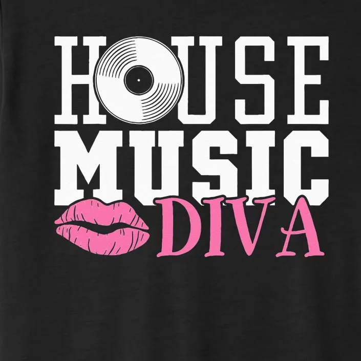 House Music Diva DJ EDM Rave Music Festival ChromaSoft Performance T-Shirt