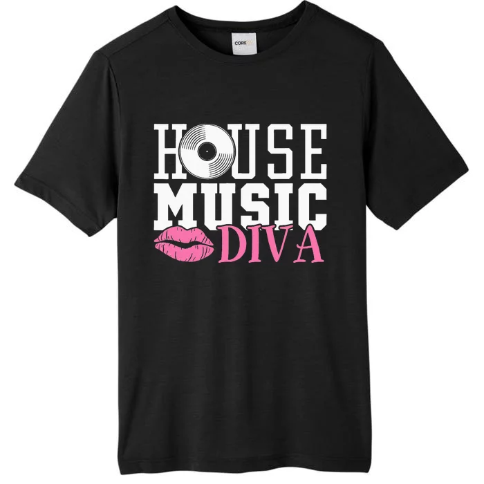 House Music Diva DJ EDM Rave Music Festival ChromaSoft Performance T-Shirt