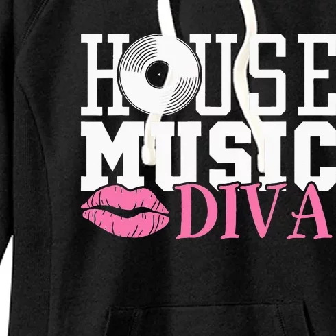 House Music Diva DJ EDM Rave Music Festival Women's Fleece Hoodie