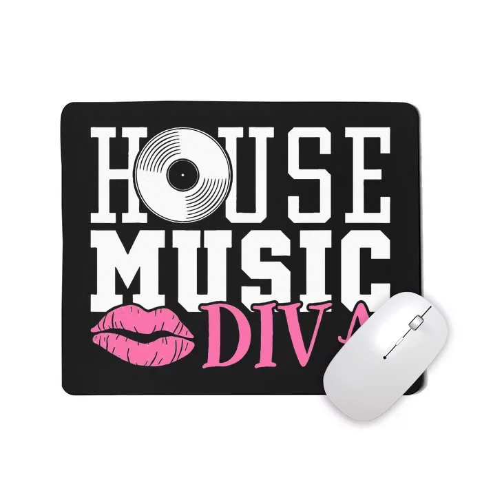 House Music Diva DJ EDM Rave Music Festival Mousepad