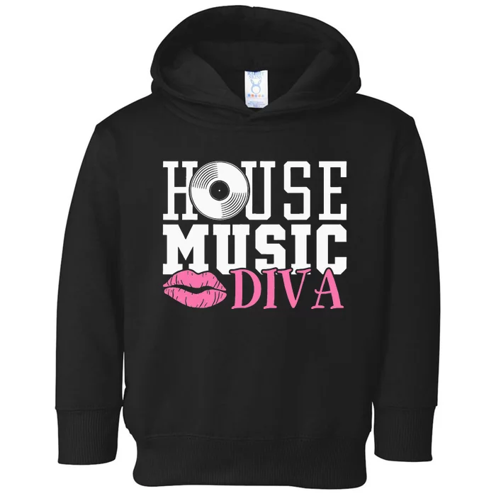 House Music Diva DJ EDM Rave Music Festival Toddler Hoodie