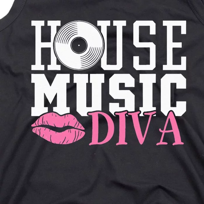 House Music Diva DJ EDM Rave Music Festival Tank Top