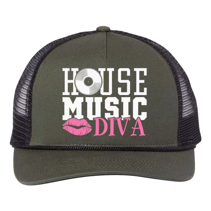 House Music Diva DJ EDM Rave Music Festival Retro Rope Trucker Hat Cap