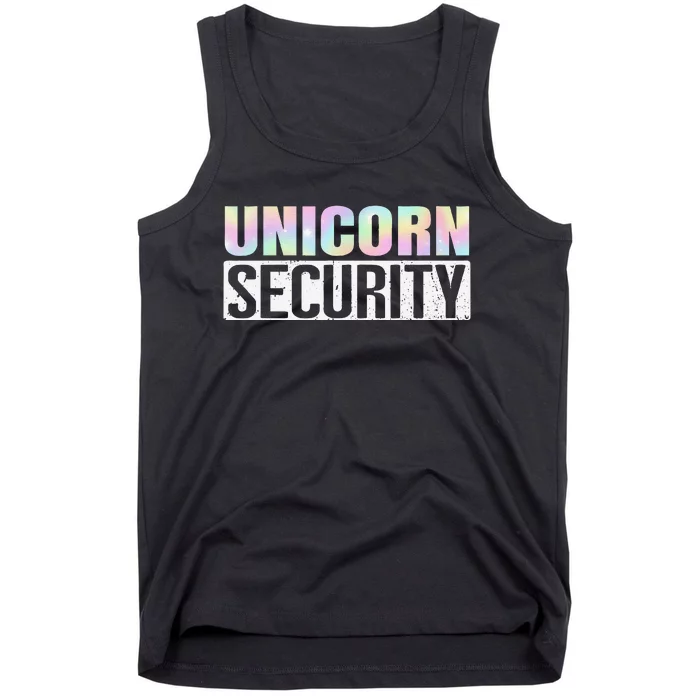 Halloween Mom Dad Daughter Unicorn Security Tank Top