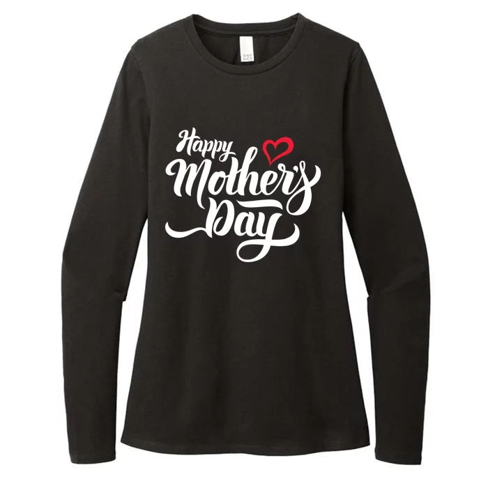 Happy Mother's Day Heart Gift Womens CVC Long Sleeve Shirt