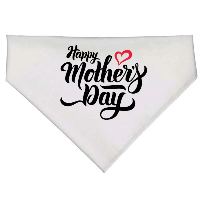 Happy Mother's Day Heart Gift USA-Made Doggie Bandana