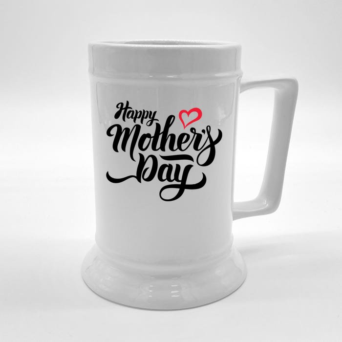 Happy Mother's Day Heart Gift Front & Back Beer Stein