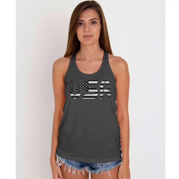 Happy Memorial Day Women's Knotted Racerback Tank