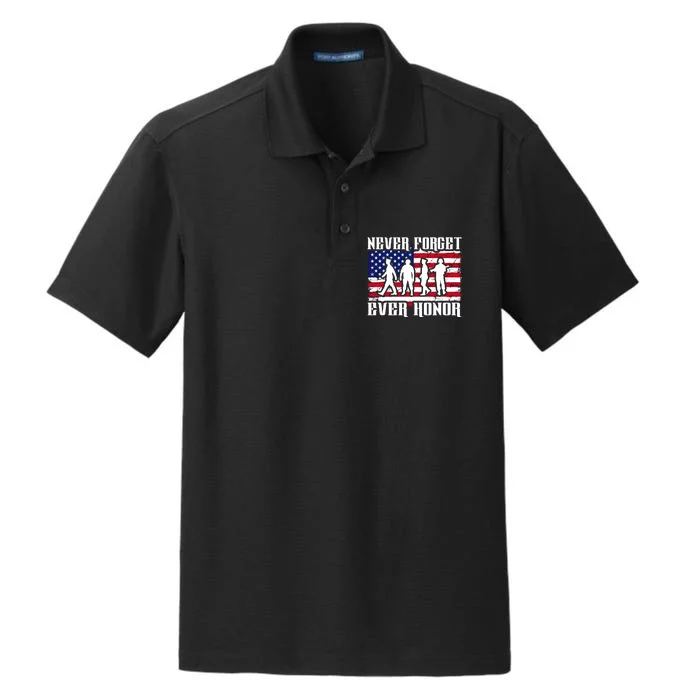 Happy Memorial Day Dry Zone Grid Performance Polo