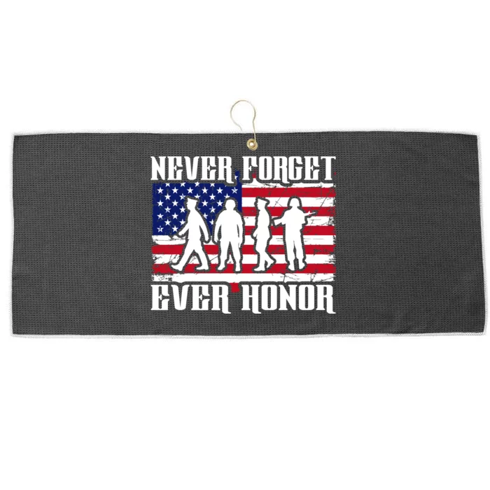 Happy Memorial Day Large Microfiber Waffle Golf Towel