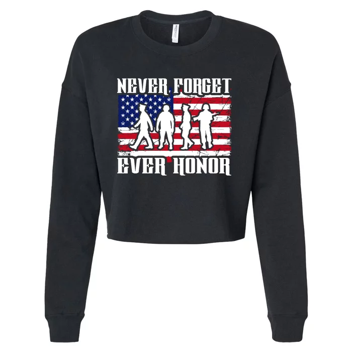 Happy Memorial Day Cropped Pullover Crew